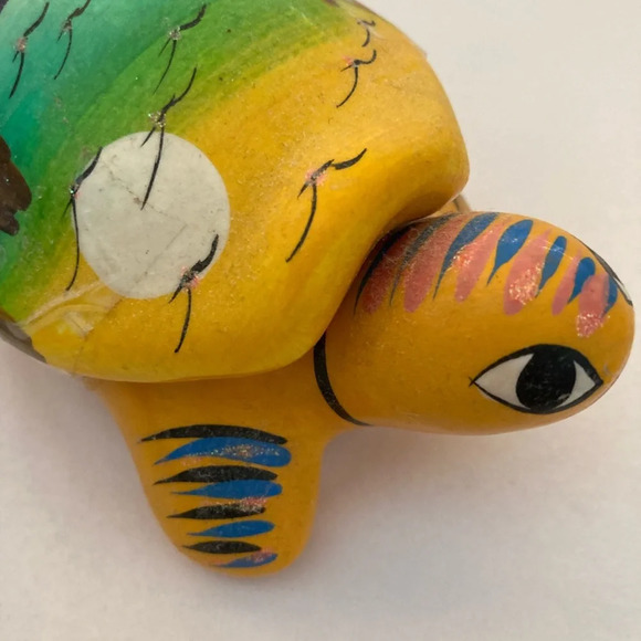 Yellow Turtle Trinket Figurine Souvenir From Cabo San Lucas - Picture 2 of 6